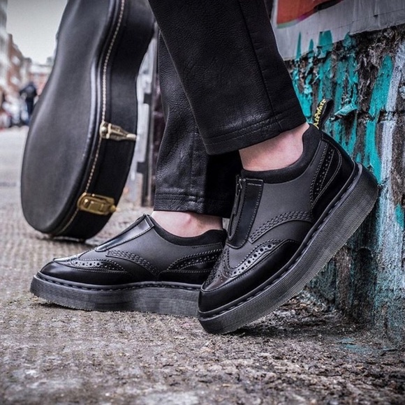 platform doc martens with zipper